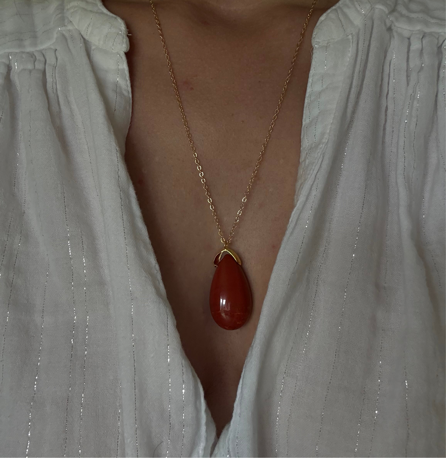 Collier en Cuivre avec Pierre Naturelle