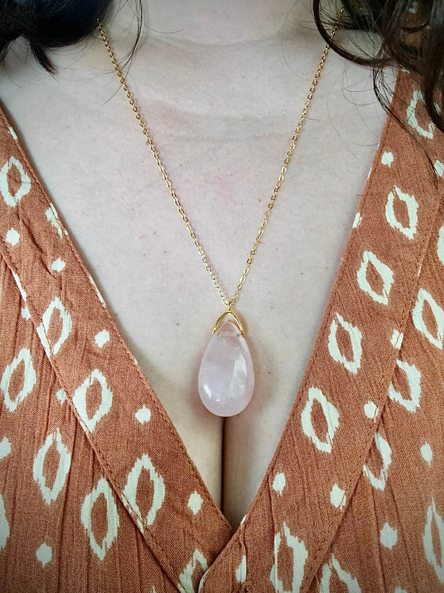 Collier en Cuivre avec Pierre Naturelle